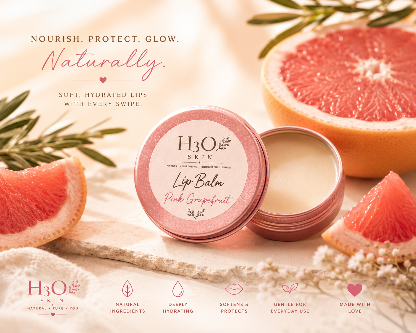Pink Grapefruit Lip Balm 15g